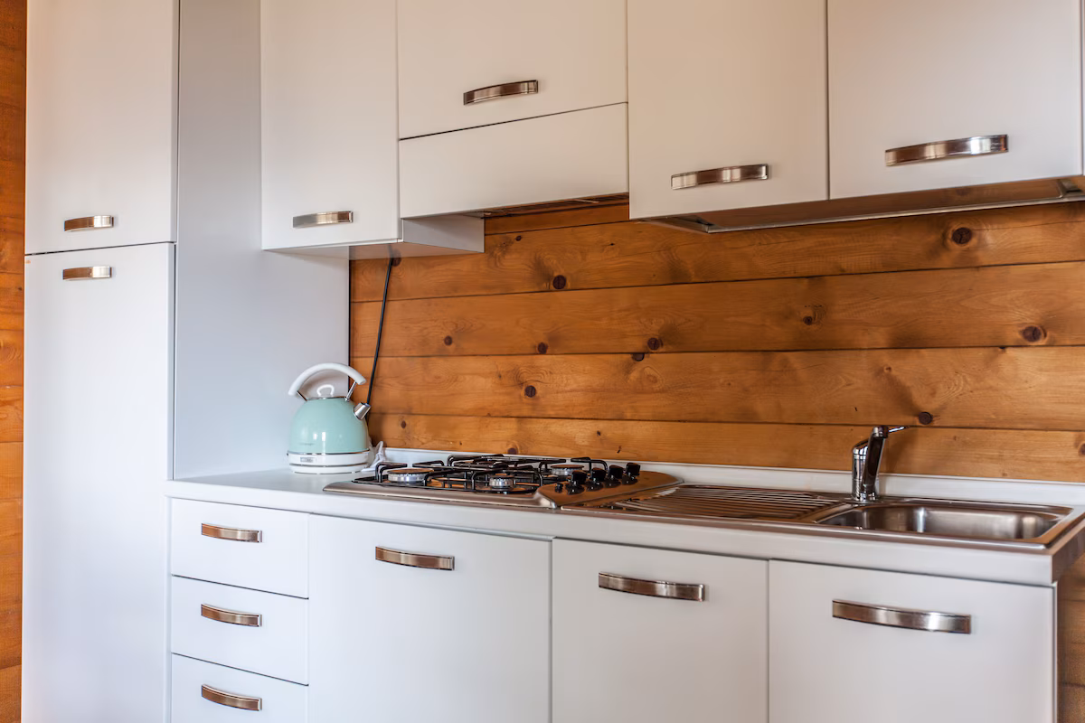 Kitchen in shared chalet