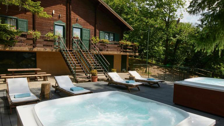 Jacuzzi at private chalet